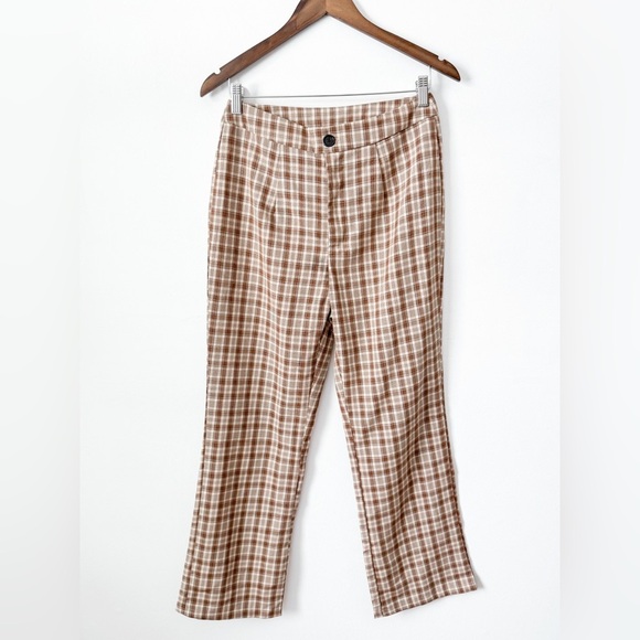 Pants - Plaid Brown Pants